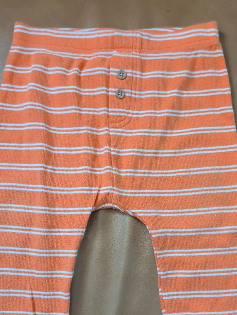 Carter's Orange and White Stripe Long-Sleeve And Pants Outfit - Little Monster